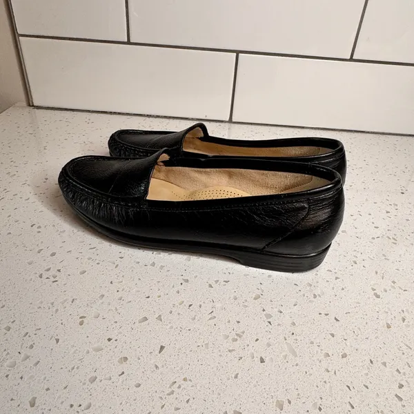 SAS Simplify Black Leather Loafers Womens 8.5 M Comfort Slip On Shoes USA Made‎ - Image 4