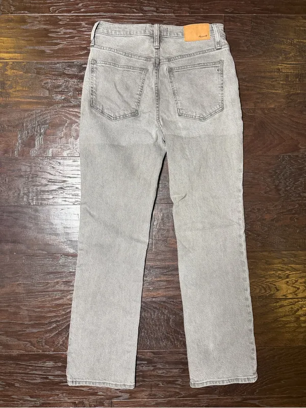 Madewell Gray High Rise Straight Leg Cropped Jeans Size 24 - Image 3