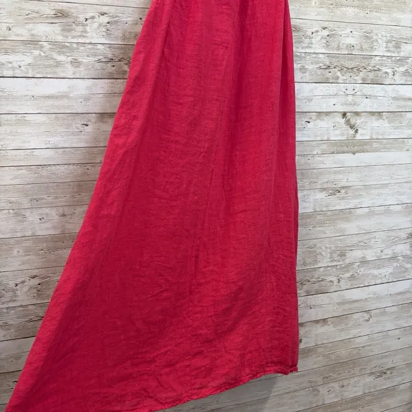 NWT‎ Lungo L'Arno Womens S Dress Knee Length Pink 100% Linen Short Summer Italy - Image 3