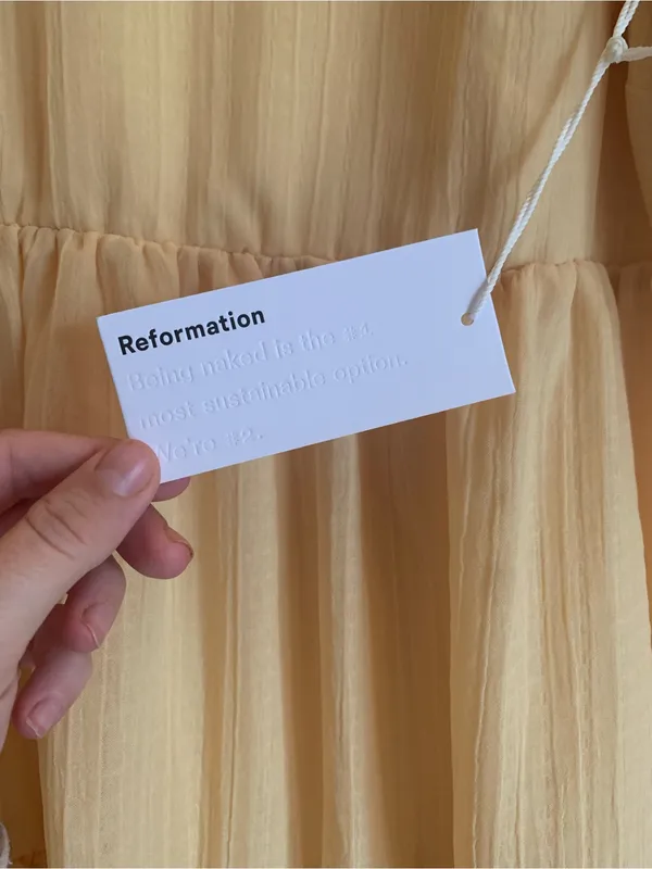 Reformation NWT Dress Women Size Medium Yellow Formal Outfit Spring MIDI Casual - Image 2