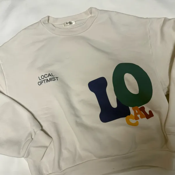 Madhappy White Multicolor Graphic Crewneck Sweater: Size XS - Image 2