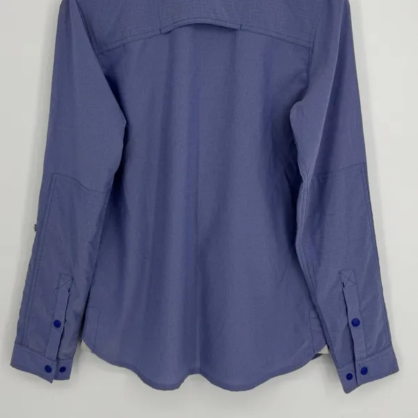 Stio Eddy Guide Shirt Small Blue Snap Button Long Sleeve Hiking Outdoor Utility - Image 7