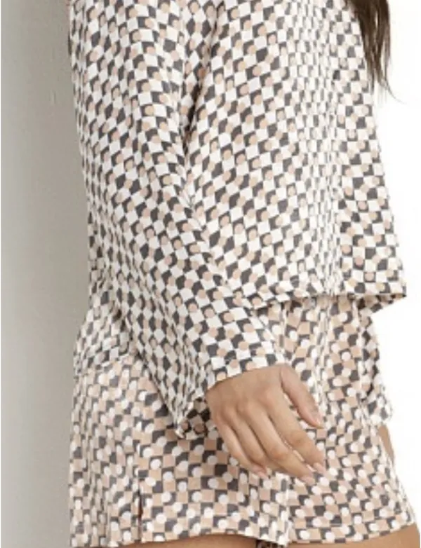 Splendid Satin Girlfriend Check Dot PJ Set - Image 5