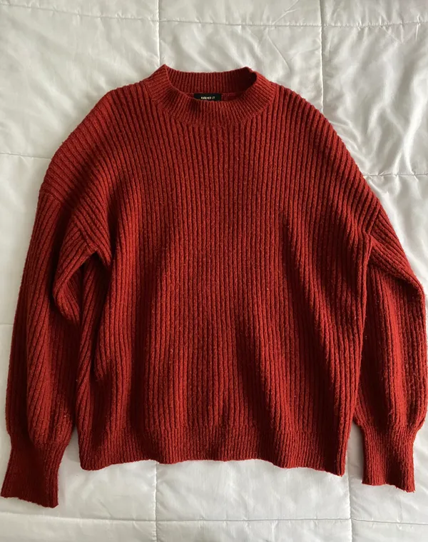 Forever 21 Burnt Orange Sweater - Image 3