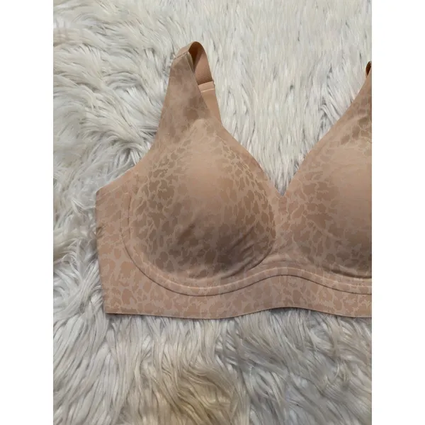 Popilush Women's Size XL Seamless Wireless Jelly Leopard Contour Minimizer Bra - Image 3