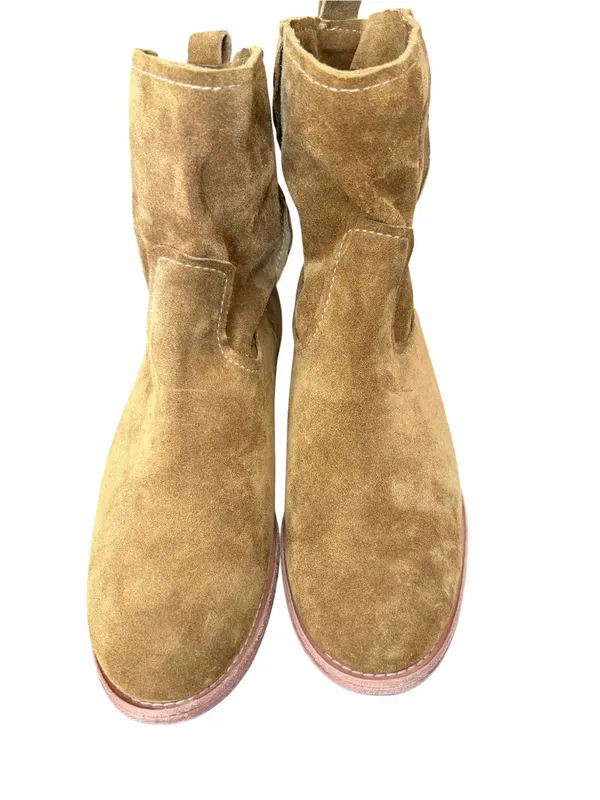 Frye Cara Short Ankle Slouch Brown Cognac Boots size 9 - Image 3
