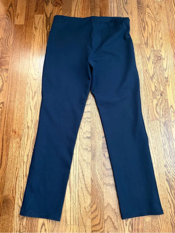 Quince Ultra-Stretch Ponte Straight Leg Pants XL Black Pull-On Work Travel - Image 5
