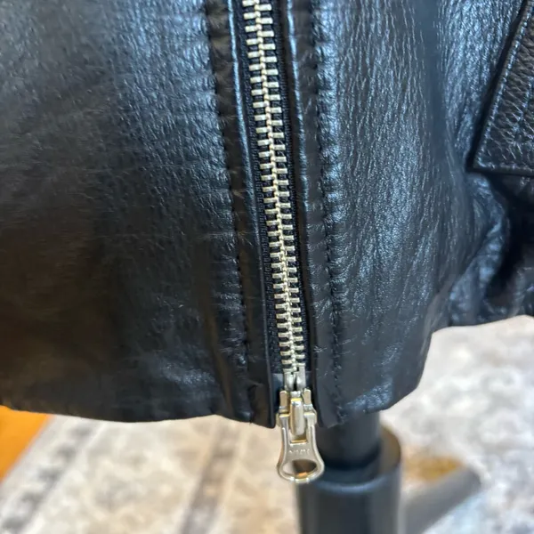 Wilsons Leather Black Zip Front Jacket Women’s Medium Genuine Leather Classic M - Image 8