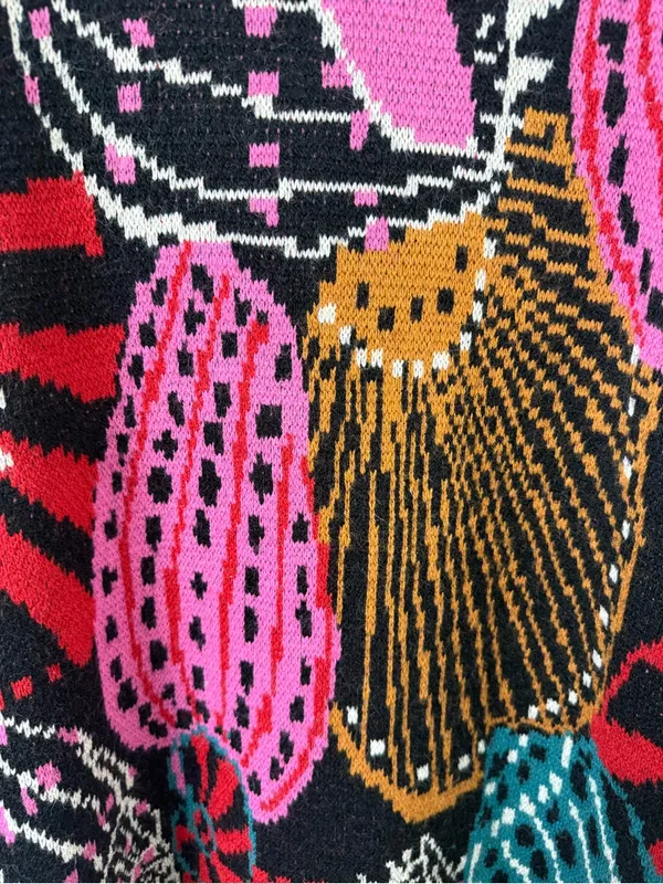 {L} Farm Rio Shell Jewel Tone Sweater Dress - Image 5