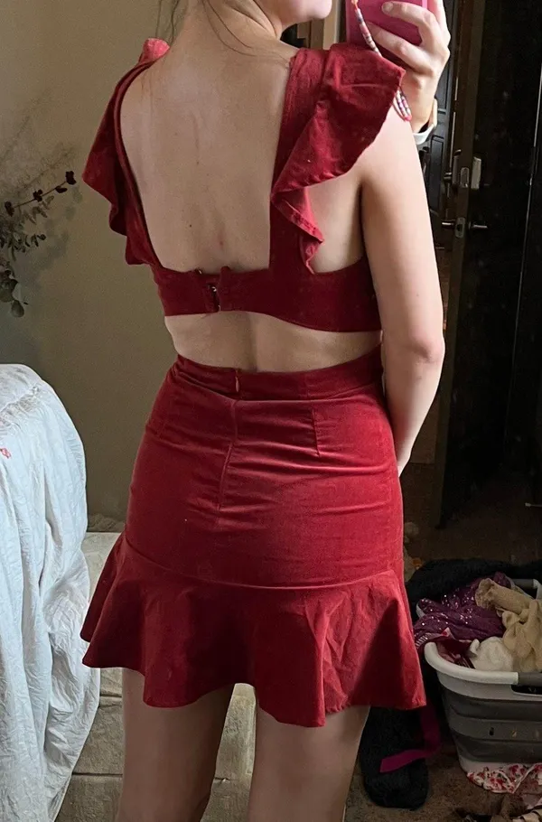 Indigo Child Red Cutout Dress - Image 3