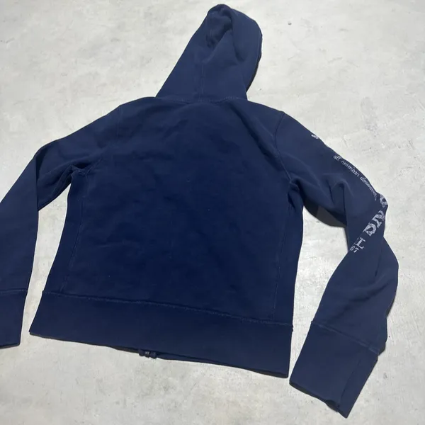 Vintage Polo Jeans Company Ralph Lauren Women's Zip Hoodie Sweatshirt Blue SZ L - Image 9
