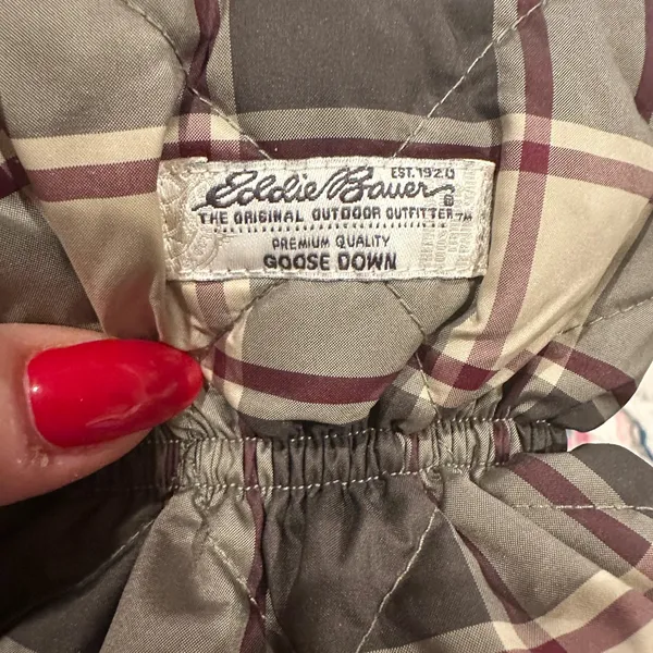 EDDIE BAUER DOWN ICE SCRAPER MITT Brown Plaid Gift - Image 4
