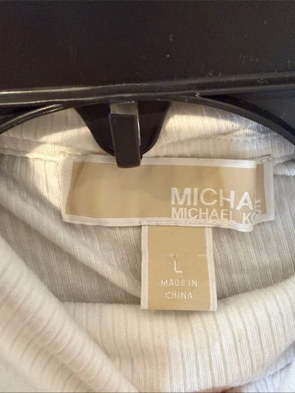 Women’s White Short-Sleeve Turtleneck Shirt - Image 7