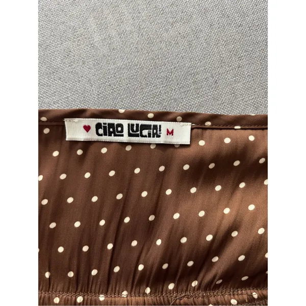 Ciao Lucia Leo Satin Midi Dress in Siena Polka Dot - Image 4