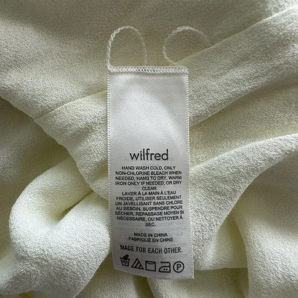 Wilfred Bellow dress Sz 4 babydoll Slip Ruched Bodice whipped yellow Aritzia - Image 5
