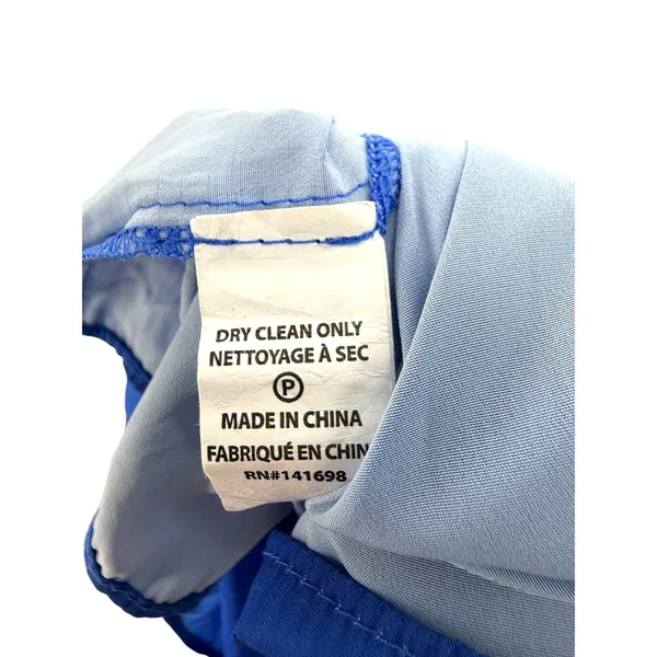 Ramy Brook Paris Sleeveless Mini Dress L Large Blue Smocked Blouson High‎ Neck - Image 5
