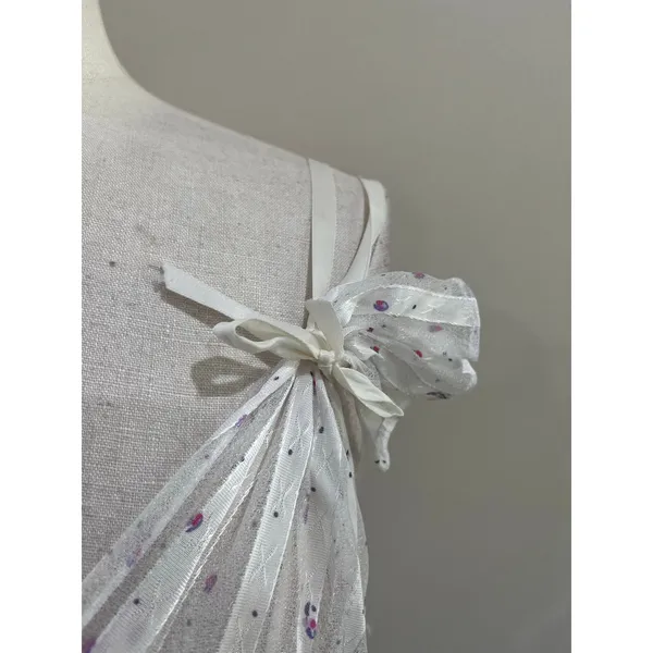 Vintage Berkleigh Petite Slip Dress Lace Trim Maxi‎ Nightgown Fairycore S/M - Image 4