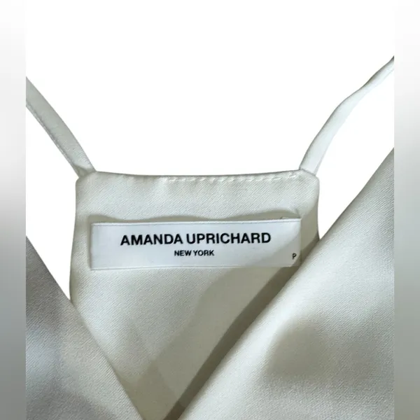 amanda uprichard White Wrap‎ Sleeveless Peplum Top Size P - Image 3