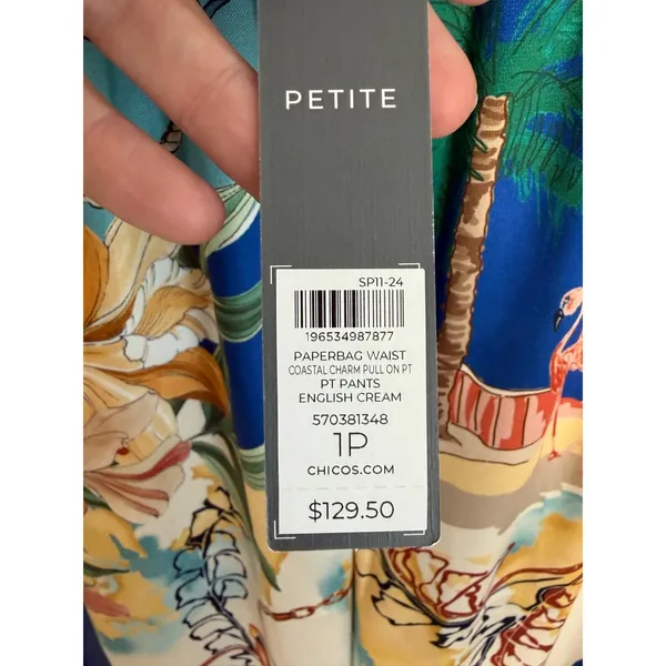 Chico's Sanibel Island Print Pants NWT size 10P - Image 6