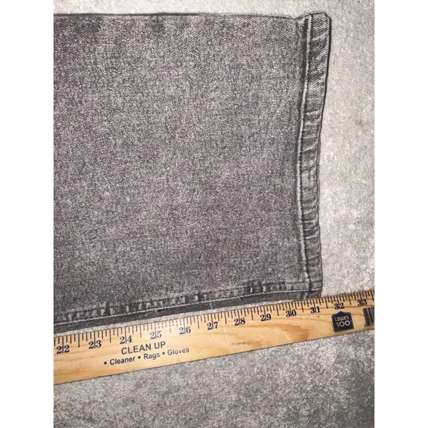 ardene 90s jeans‎ size 09 30x31 high rise gray wash EUC Wide Leg Straight - Image 8
