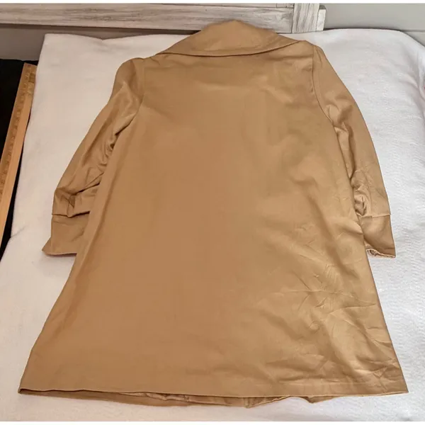 Hazel Anthropologie Beige Swing Coat Balloon Sleeve Peter Pan Collar Medium NWOT - Image 8