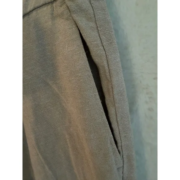 Old Navy Taylor Wide Leg Trouser Extra High Rise Linen Blend Pants Womens‎ M - Image 2
