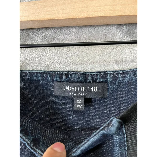 Lafayette 148 Nolita Skinny Jeans Indigo‎ Dark Wash Minimalist Chic Quiet Luxury - Image 3
