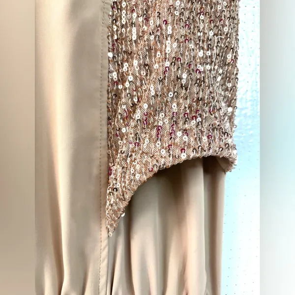 Calista M Sequin Embellished Golden Tan Joggers - Image 4