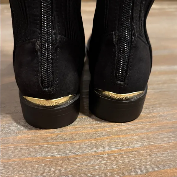 Kenneth Cole Wind‎ Stretch Riding Boots Black Suede Size 5 Classic Tall Boot - Image 9