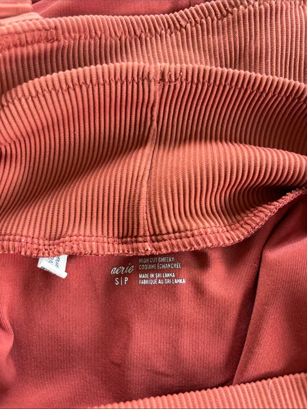 Aerie Ribbed Rust Bikini set - Image 7