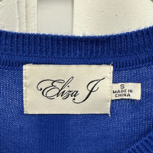 Eliza J Womens Colorblock Knit Sweater Mini A-line Dress Blue Black Grey Size S - Image 6