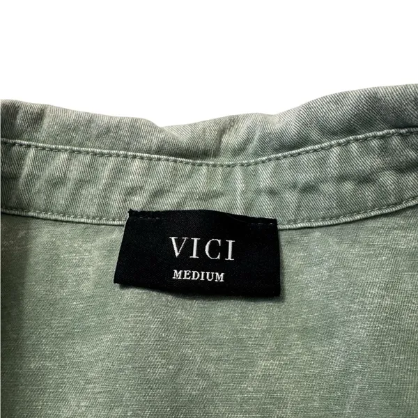 VICI Pearl Snap Button Down Mini Dress - Image 4