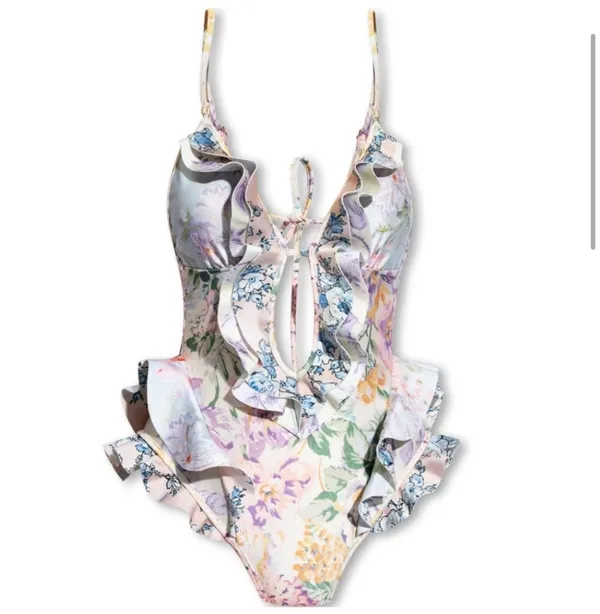 Zimmermann frill swimsuit. S-M - Image 4