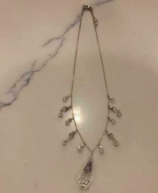 New crystal and silver necklace - Image 3