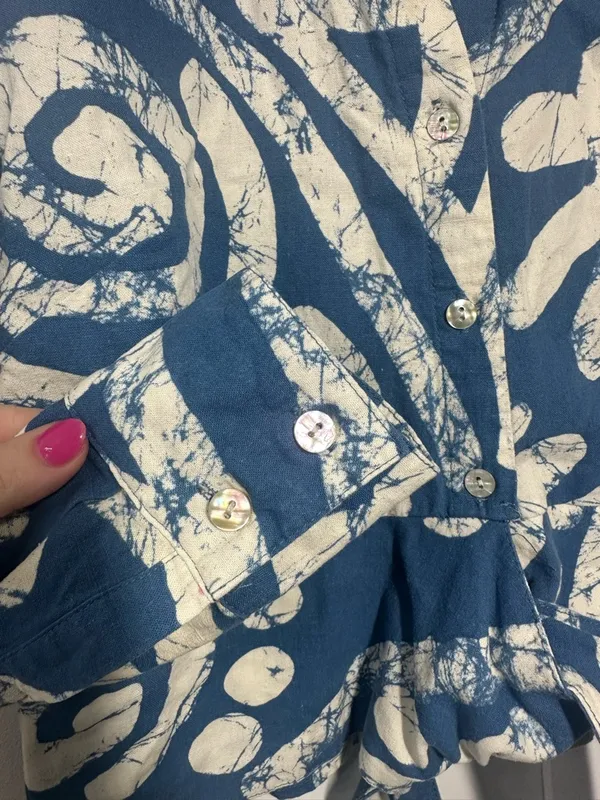 Haute Hippie Linen Blend Cropped Shirt - Image 7