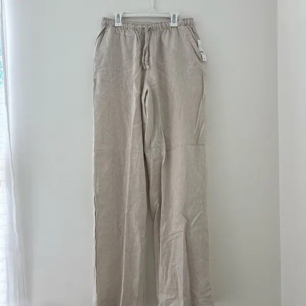 Pacsun Beige Linen Pants - Image 2