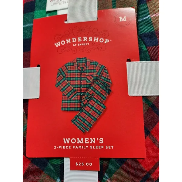 Wondershop Womens 2 Piece Holiday Flannel Pajamas Size M NWT. 2-SETS - Image 3