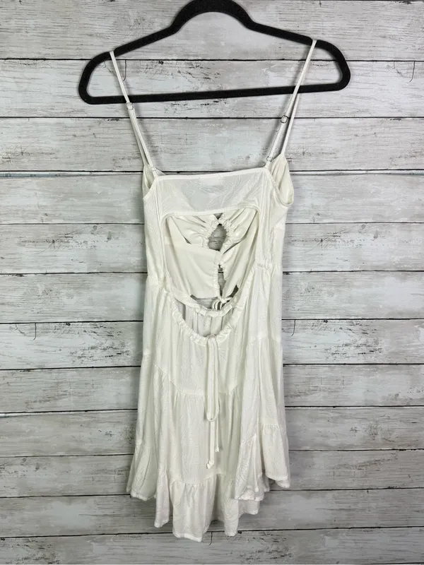 Sky To Moon White Sleeveless Tie-Front Sundress Size Large - Image 3