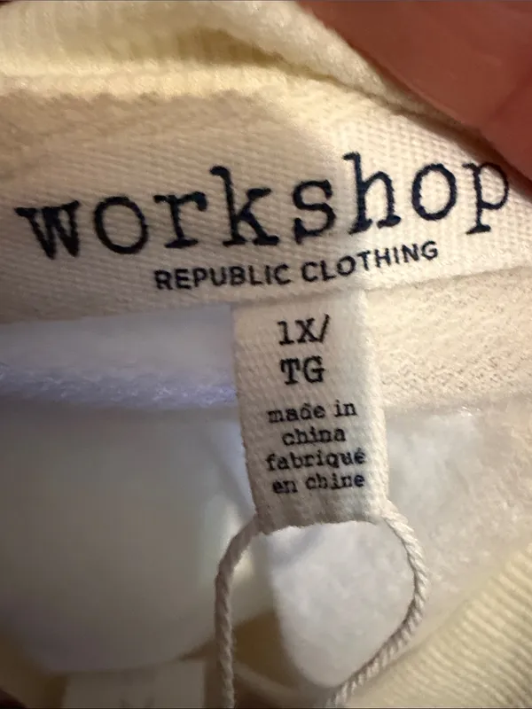 Workshop Republic‎ Clothing Sequin Heart Sweatshirt Size 1X NWT - Image 2