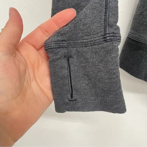 Lululemon Grey Funnel Neck Long Sleeve Hoodie Sweatshirt Women 2 Casual Athletic - Image 6