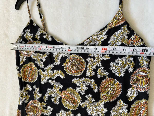 Reformation Floral Paisley Midi Dress High Side Slit Boho Slip Dress Size 8 - Image 11
