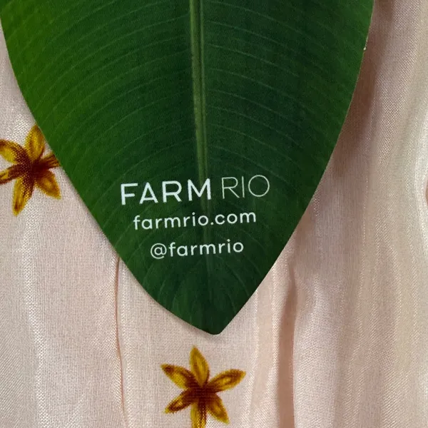 Farm Rio Botanical Beauty Pink Laces Cup‎ Midi Dress Floral Size M 334844 - Image 3