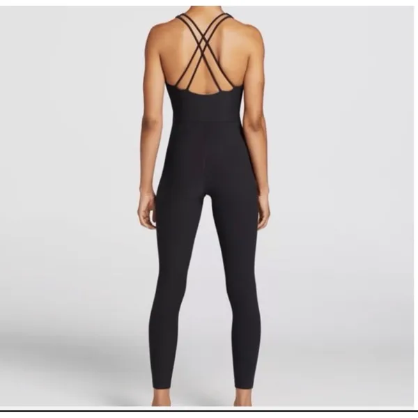 CALIA by Carrie Underwood Black Strappy Back Athletic Jumpsuit WAX32264 XL - Image 2