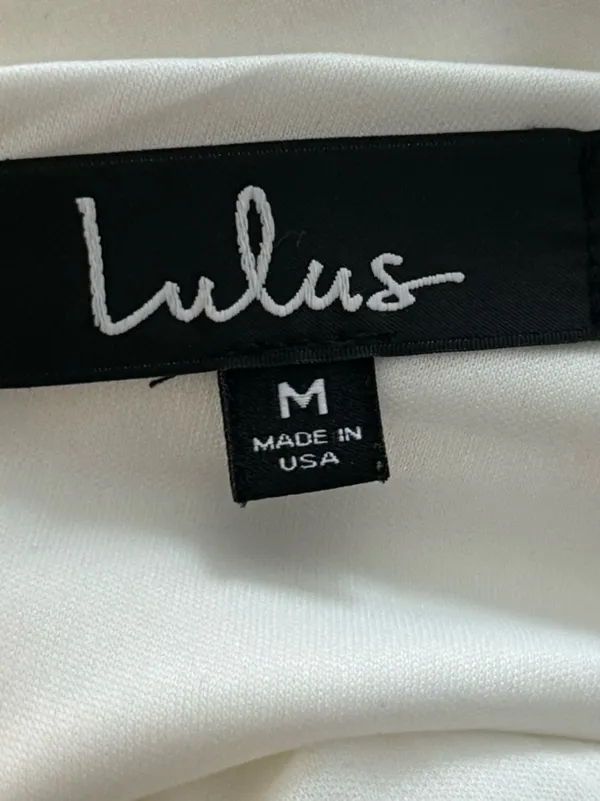 Lulus White One Shoulder Bow Bodycon Mini Dress Size Medium Bridal Party - Image 11