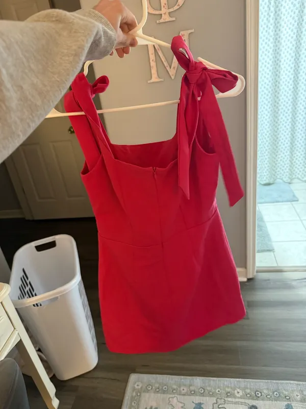 Lulus Pink dress with shoulder tie - Image 2