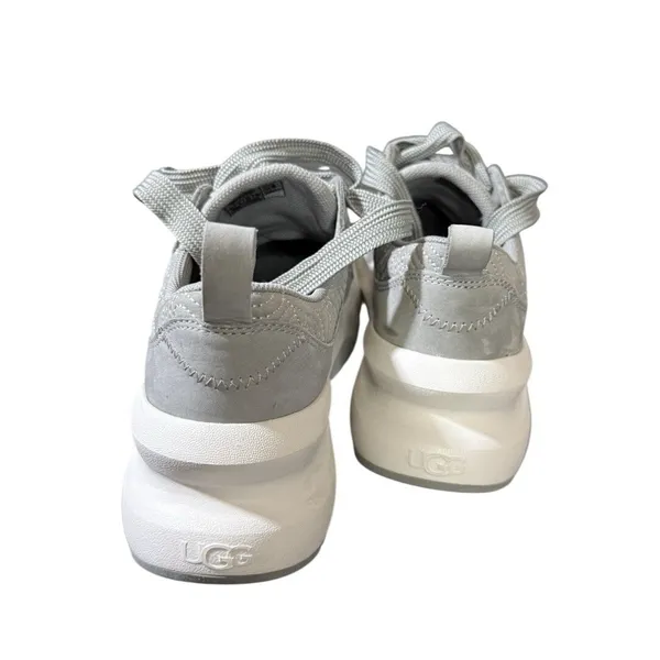 UGG Women's Sneakers Gray Size 8 Quilted Suede Lace Up Comfort Casual - Image 5