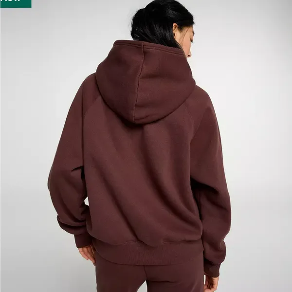 DSG Classic Fleece Hoodie Sweatshirt Brown Sz M - Image 2