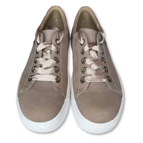 Finn Comfort El Paso Lace Up Shoes US 8.5 UK 6 Neutral Nubuck Suede Leather $435 - Image 2