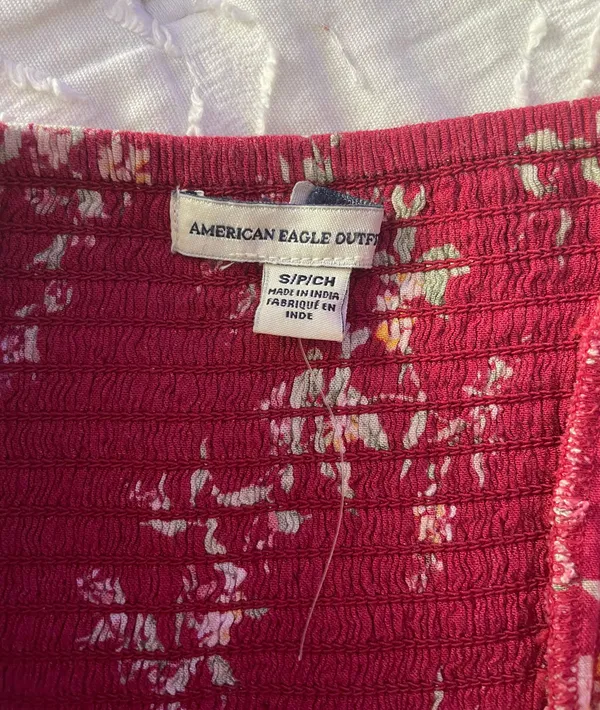 American Eagle Red Floral Sundress - Image 5
