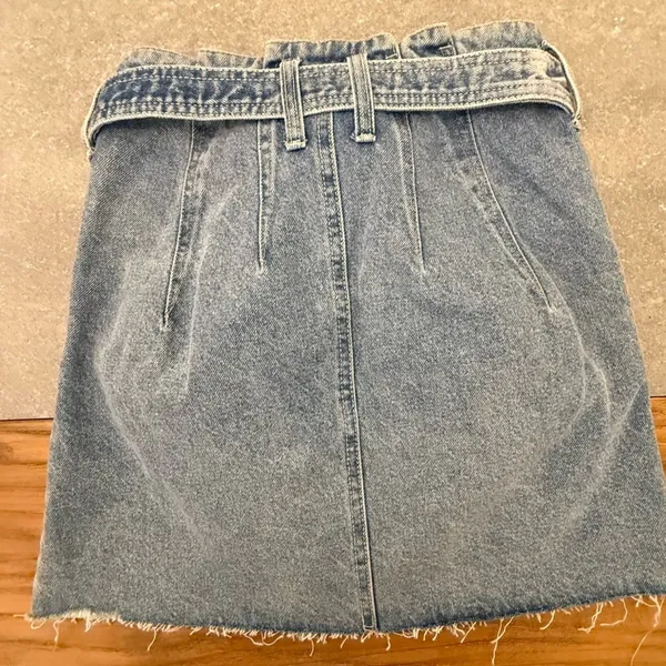 Free People We The Free Indigo Denim Paperbag Mini Skirt Size 25 NWT - Image 3